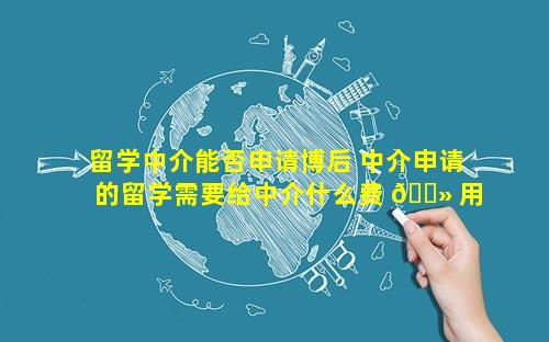 留学中介能否申请博后 中介申请的留学需要给中介什么费 🌻 用